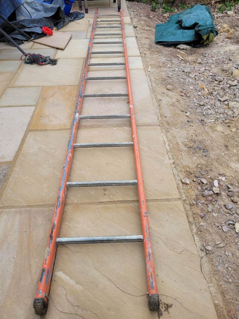 Heavy Duty 4m Galvanised scaffold ladder