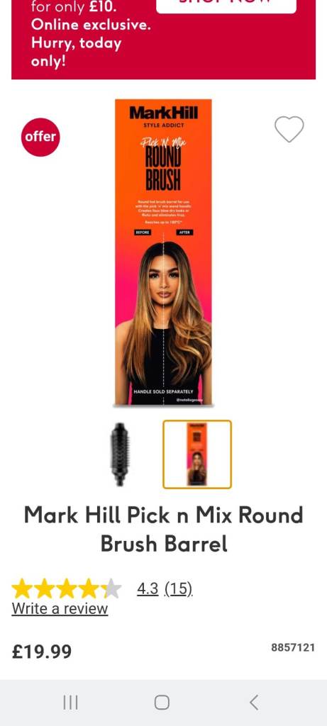 Mark Hill pick n mix curling wand w/2 acc.