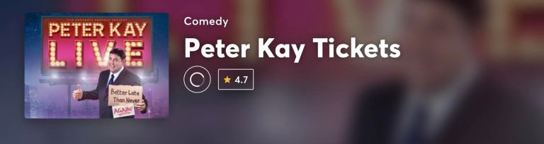 Peter Kay tickets