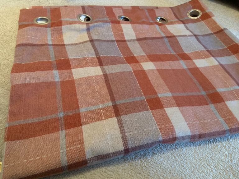 NEXT eyelet lined checked highlands  curtains 