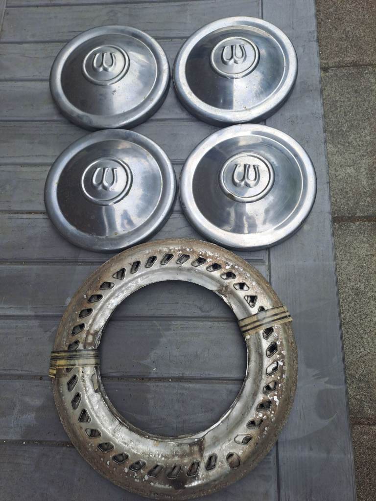 Wolseley 1660 Hub Caps and Disks 4 Each - Rare!