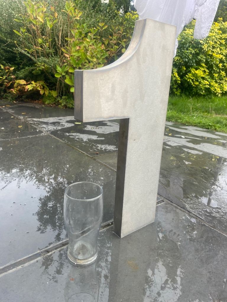Large metal sign No.’ 1’ 50cm!