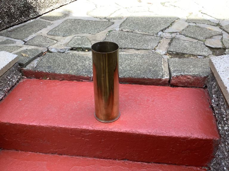 Brass artillery shell casing