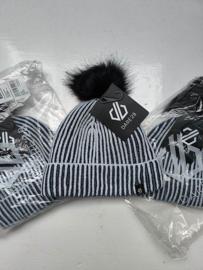 Pack of three Dare 2b Beanie Hat Size 7 - 10 yrs New with Tags and packaging