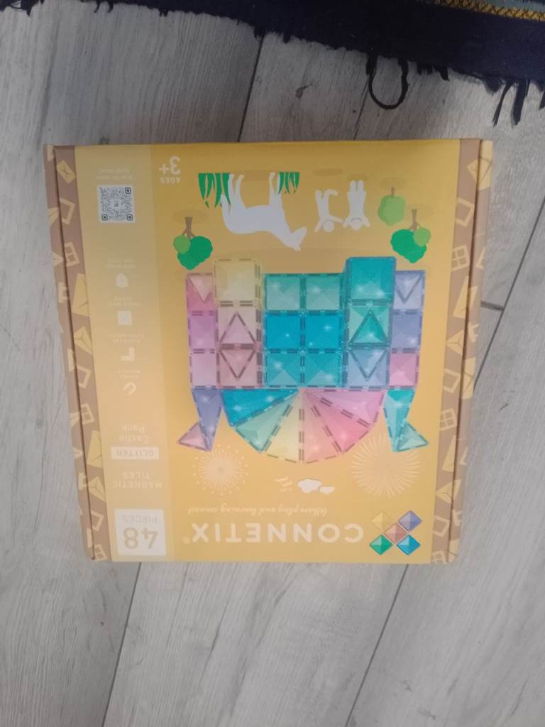 connetix magnetic tiles 48 pieces glitter castle pack