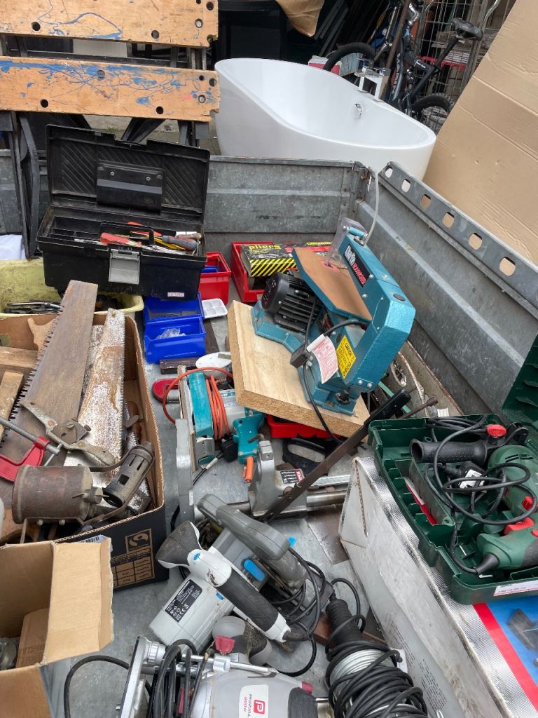 Large Job Lot of Power Tools and Hand Tools – Bosch Drill Included