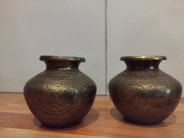 Brass pots indian antique 
