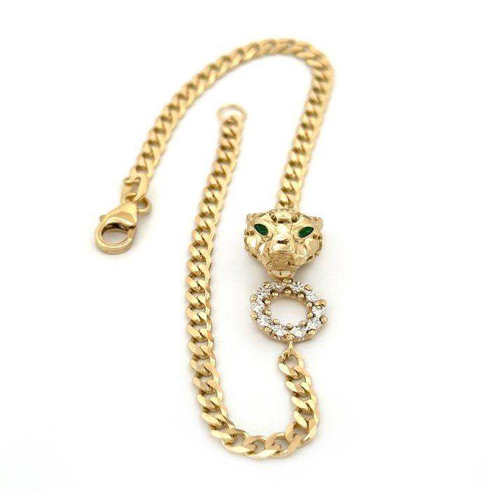 Handmade - Bracelet - Pantera - 5.49 g - 18 kt. White gold, Yellow gold