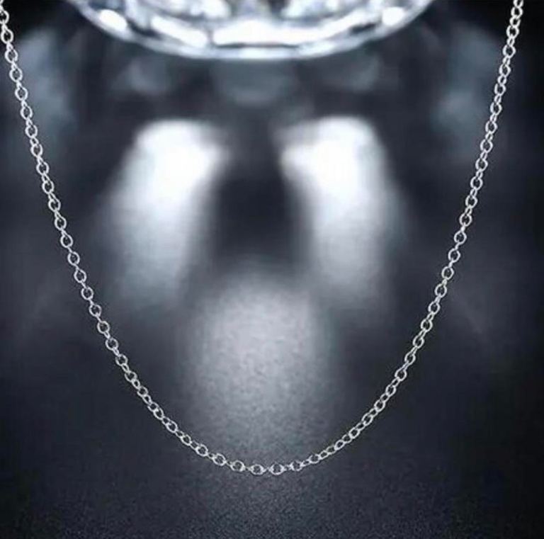 184. New Silver Chain Necklace - Unisex 18”.
