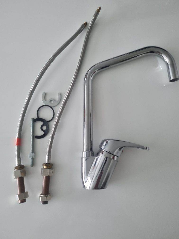 IKEA Chrome Kitchen Mixer Tap with Hoses and Fittings, great used condition