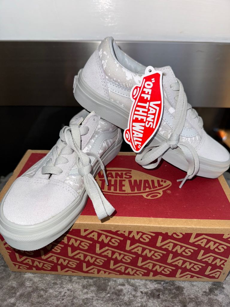 Vans Sportswear OLD SKOOL Children Shoe Kids Trainers Casual Sneaker Size 13CHI