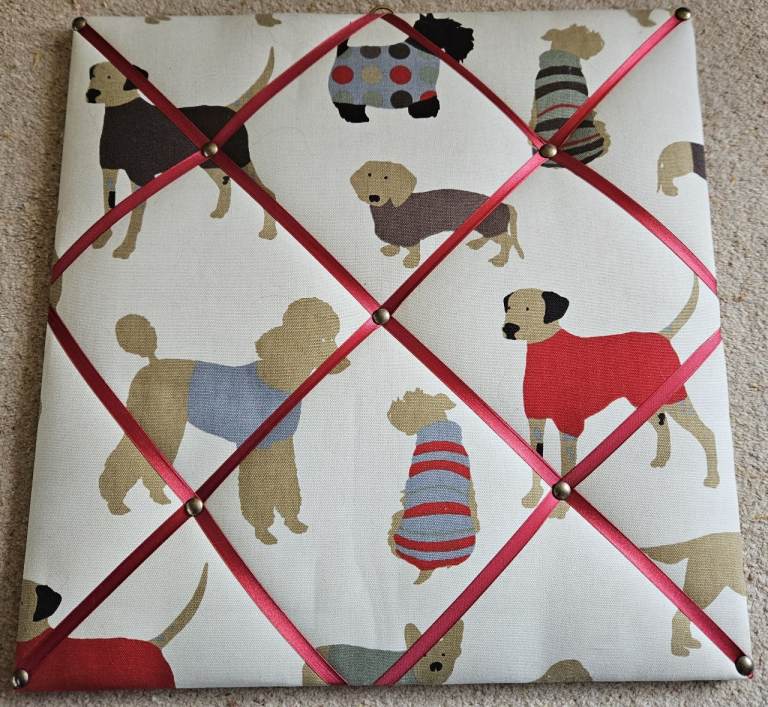 image for Dog Patterned Padded Noticeboard - NEW