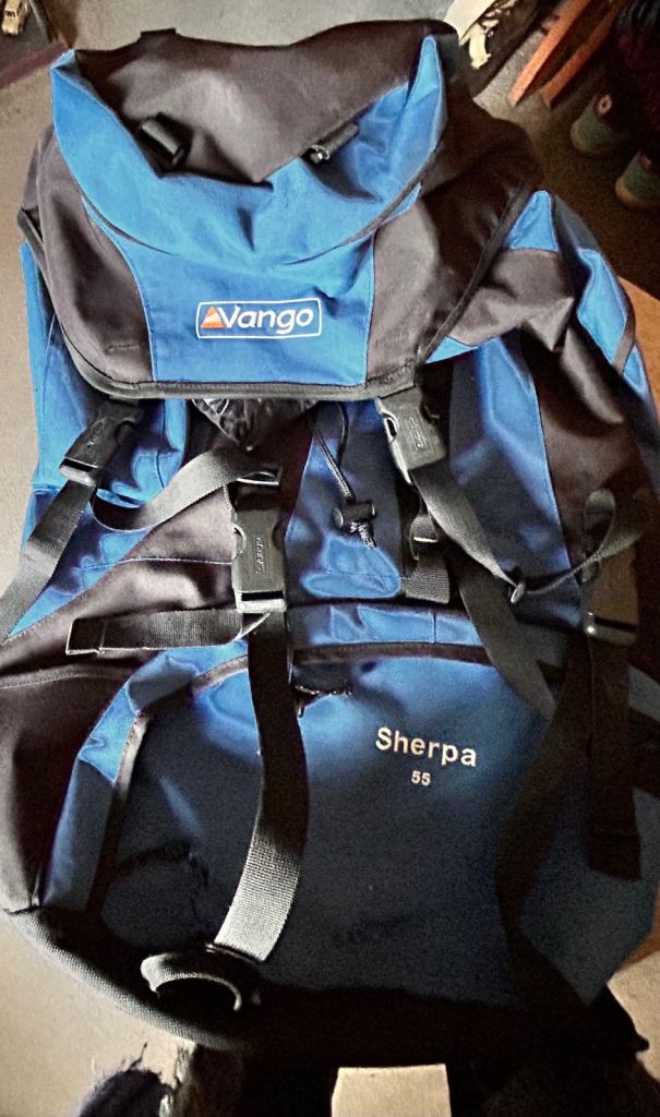 Vango Sherpa 55L Backpack – Blue, Fair Condition