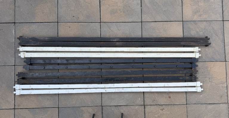 Original Cast Iron Victorian Side Rails for Bed Frames 