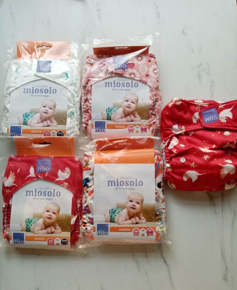 5 reusable nappies - unused 