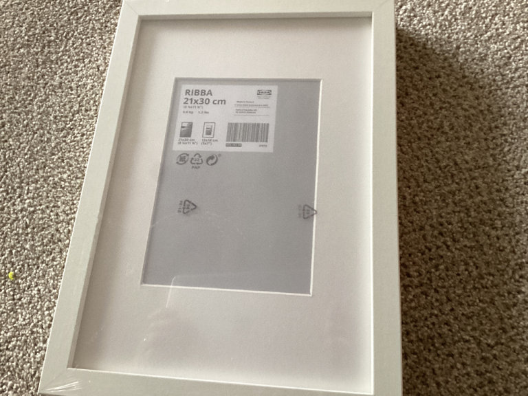 3 x Ikea Ribba 21 x 30 cm White picture frames new