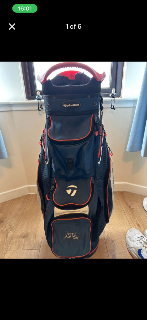 Gullane golf club TaylorMade Golf Cart Bag – Navy and Red, Good Condition