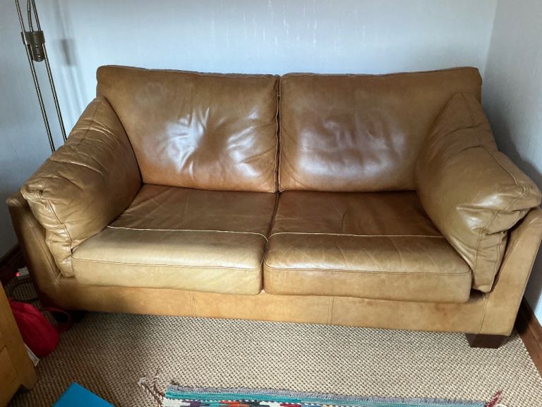 2 seater Italian leather sofa