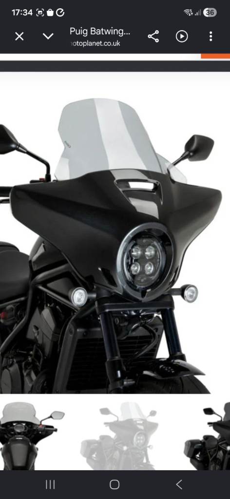 Honda Rebel tall screen
