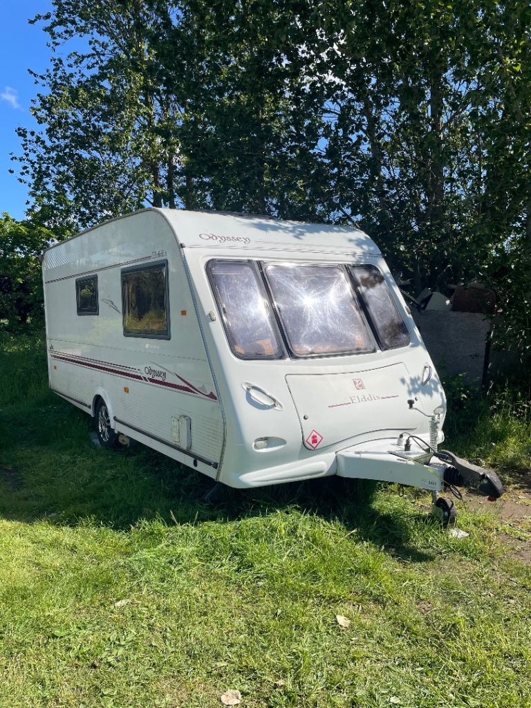 Elddis Odyssey 2004 Caravan 2 Berth Fitted Motor Mover, Good Condition For Year.
