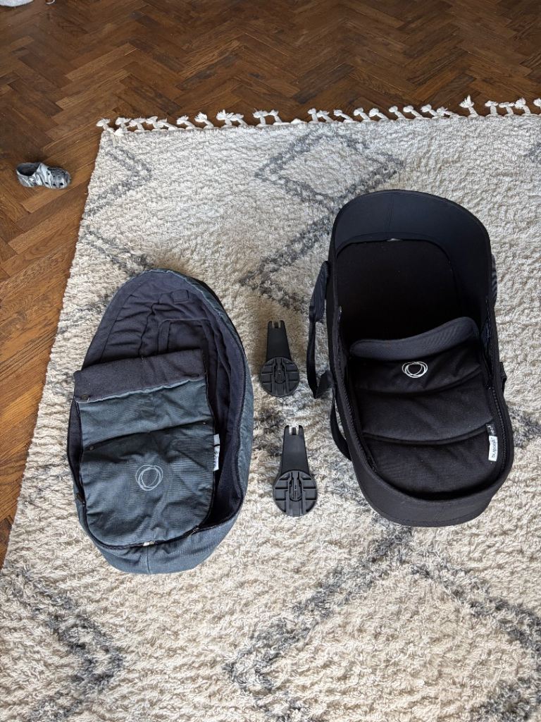 Bugaboo Bee 5 Bassinet and Footmuff with Adapters - Black
