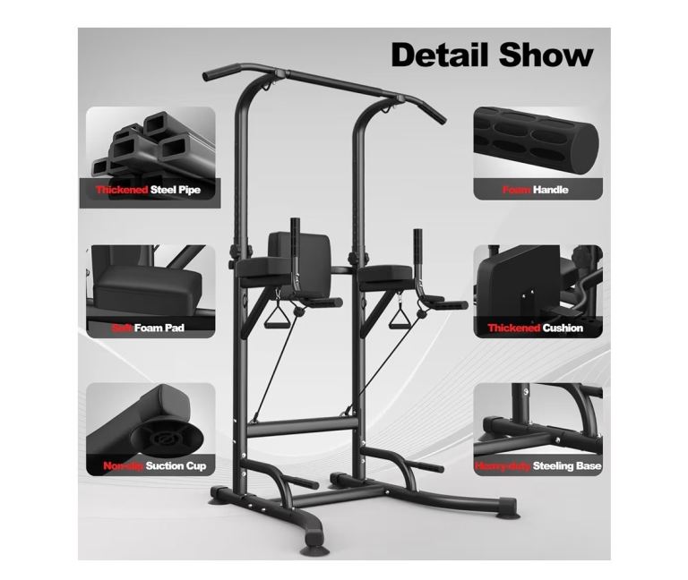 Power Tower Dip Station Pull Up Bar