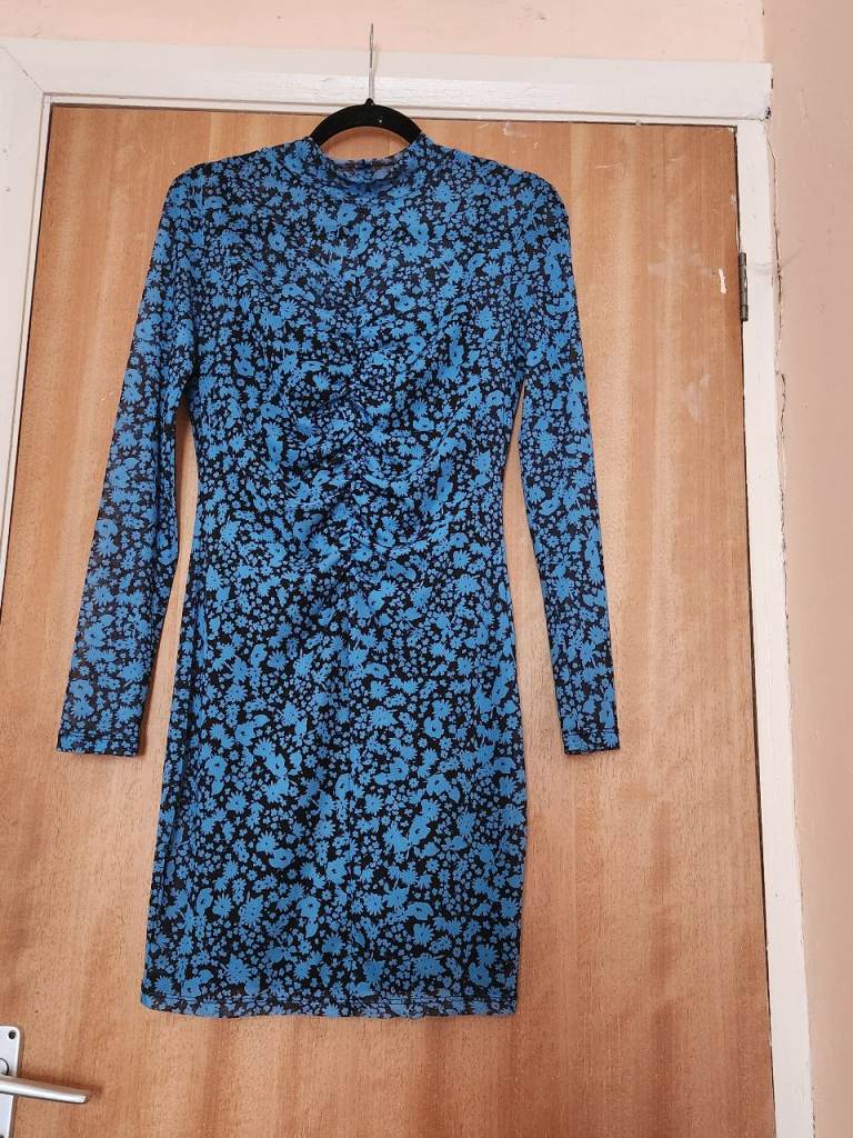 Blue Floral Long Sleeve Mini Dress – As Good As New