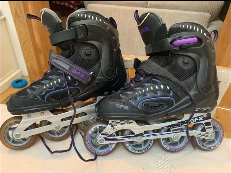image for SFR skates/speed rollers, size UK9, black/purple