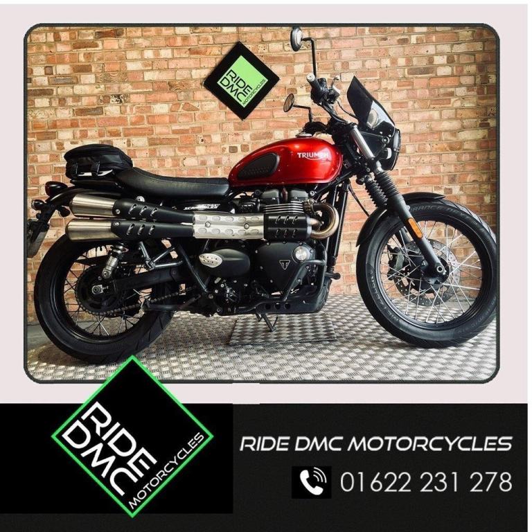 TRIUMPH STREET SCRAMBLER 900. SERVICED. 8500 MILES. GOOD SERVICE HISTORY
