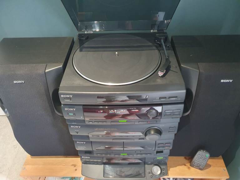 Sony LBT-N355 Hi-Fi System PS-LX56 Turntable 5 CD Twin Cassette Speakers