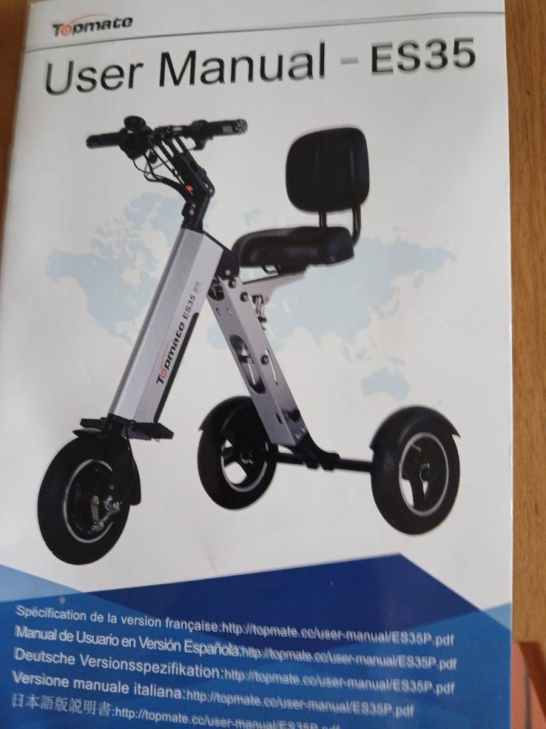 Topmate es35 foldable scooter