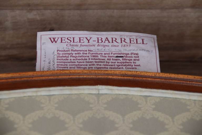 Wesley Barrell French Wingback Armchair with Footstool (UK Delivery)