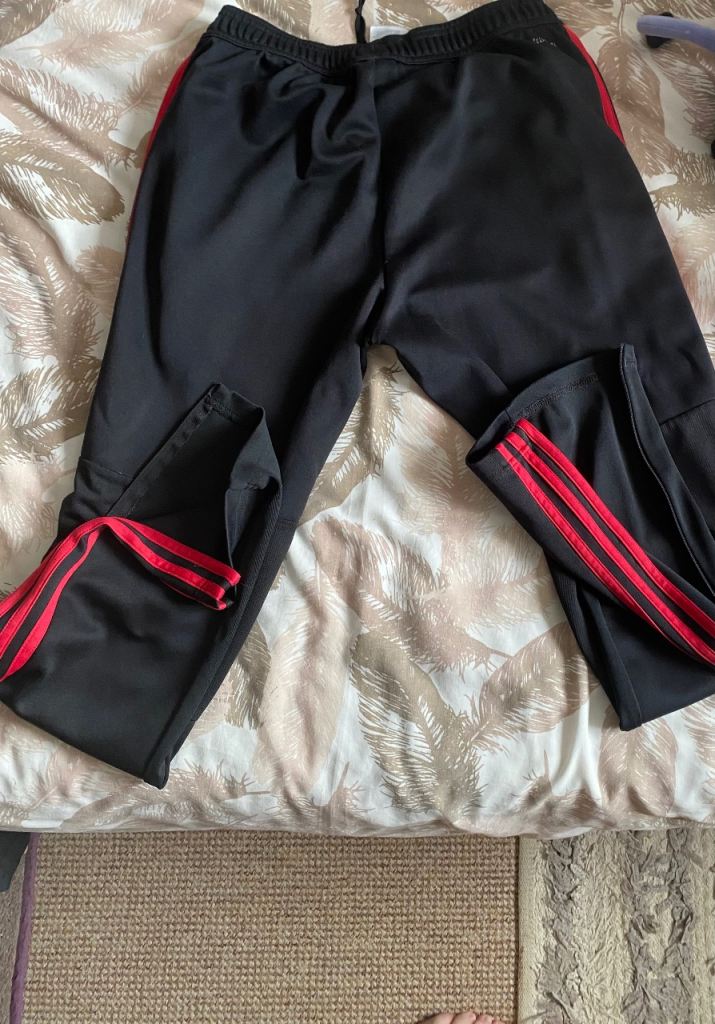Adidas Manchester United Tracksuit – Black & Red, Good Condition