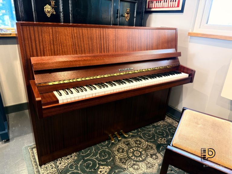 Fazer 109 Small Modern Upright Piano - Mahogany Satin - Inc Delivery, Stool, Wty