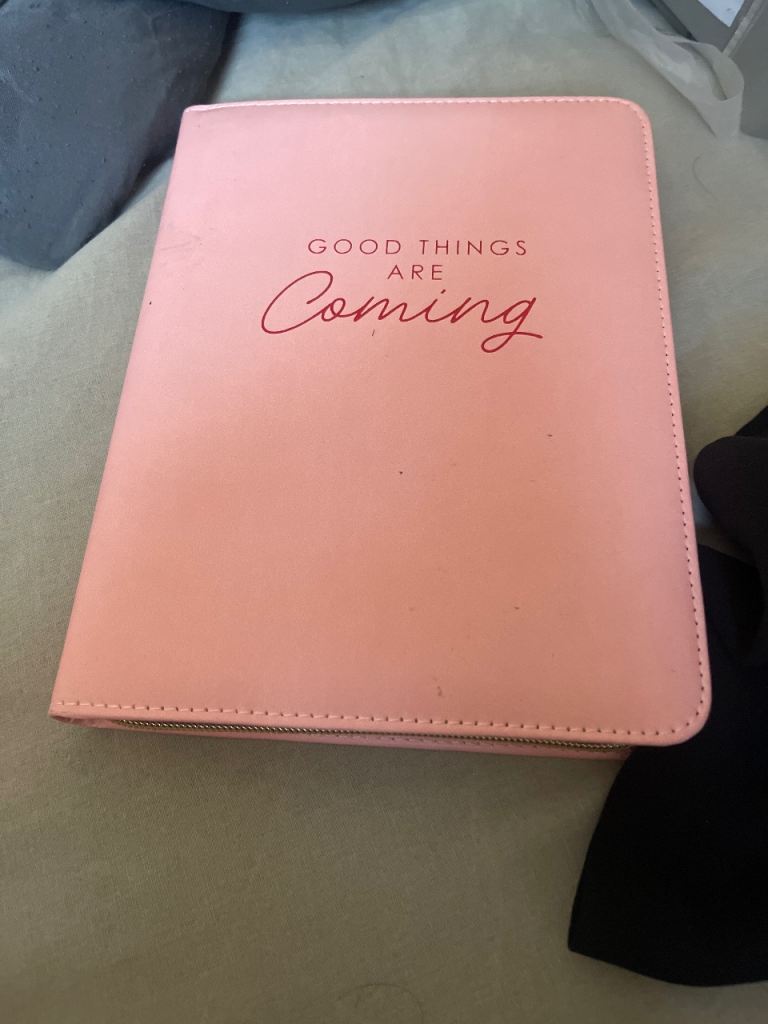 Pink 'Good Things Are Coming' Planner/Journal – Good Condition