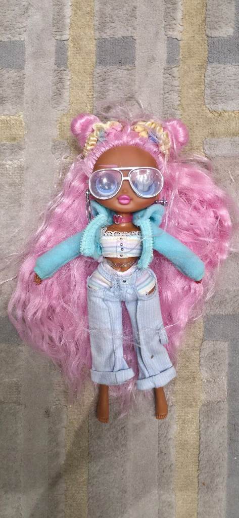 Fashion Doll with Pink Hair and Accessories – Good Condition