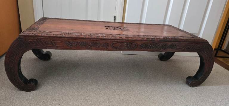 19th century Chinese hardwood opium table