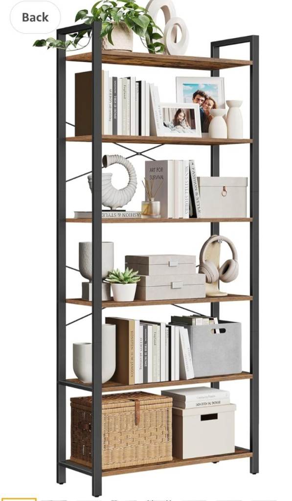 VASAGLE  6 tier bookcase shelving new RRP £75.99