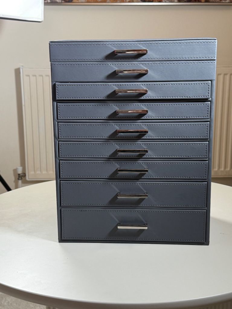 8-Tier Jewellery Organiser, Case with Big Mirror, 7 Drawers, Large Capacity, Jewellery Storage,