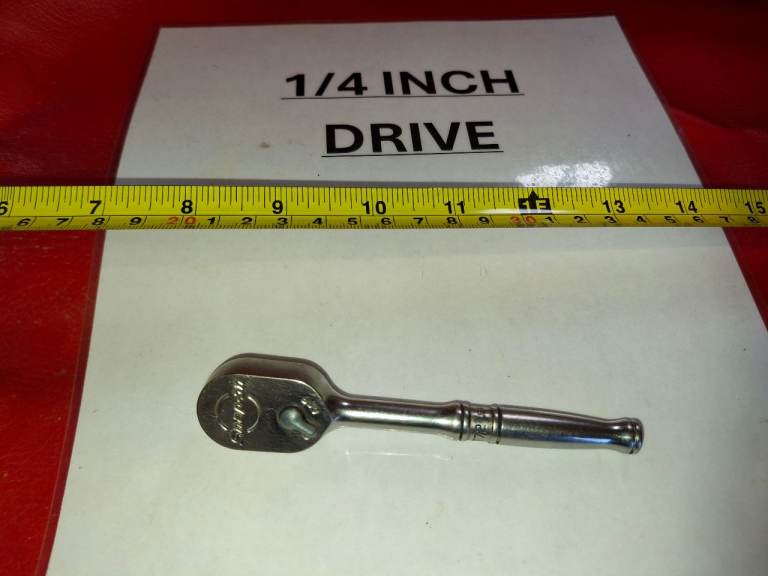 Snap-on Tools T72 1/4" Drive Fine Tooth Ratchet 4.5" Long Chrome USA