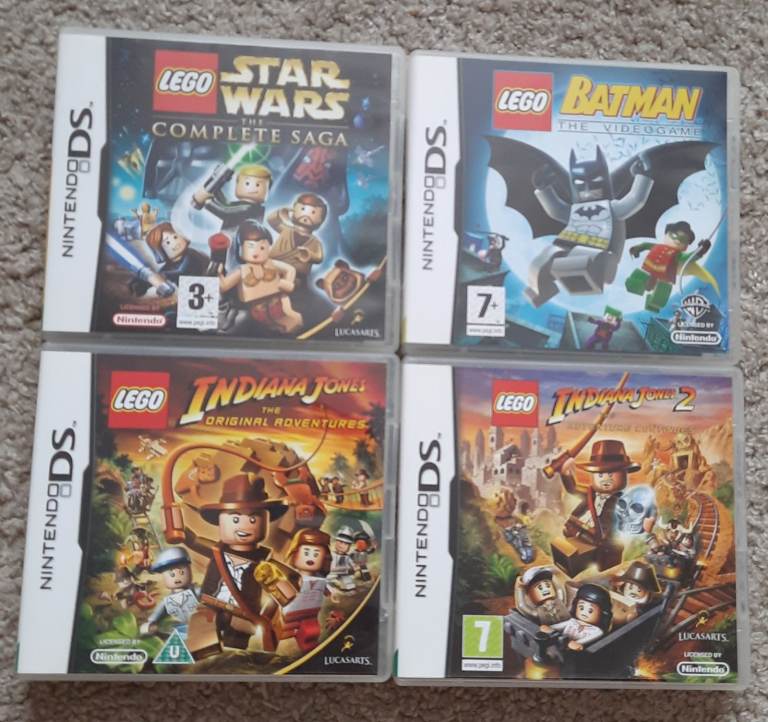 Nintendo DS 4 x Lego Games - Batman - Star Wars - Indiana Jones - 3ds