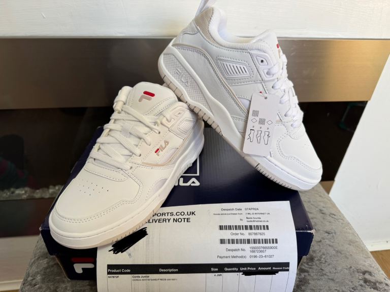 Fila Sportswear Corda Junior Trainers Kids Shoe Sports Sneakers Size 4JNR