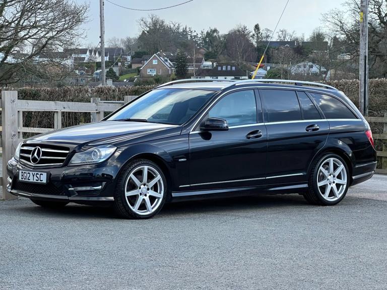 2012 Mercedes-Benz C Class C180 BlueEFFICIENCY Sport 5dr Black, Sports Tourer  ESTATE Petrol Manual