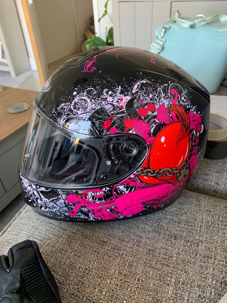 Ladies motorcycle helmet & gloves