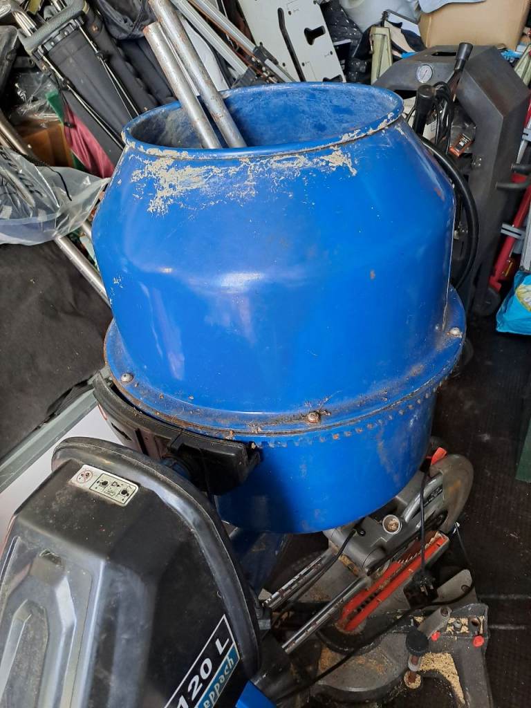 Sheppach 120L Cement Mixer – Blue, Fair Condition