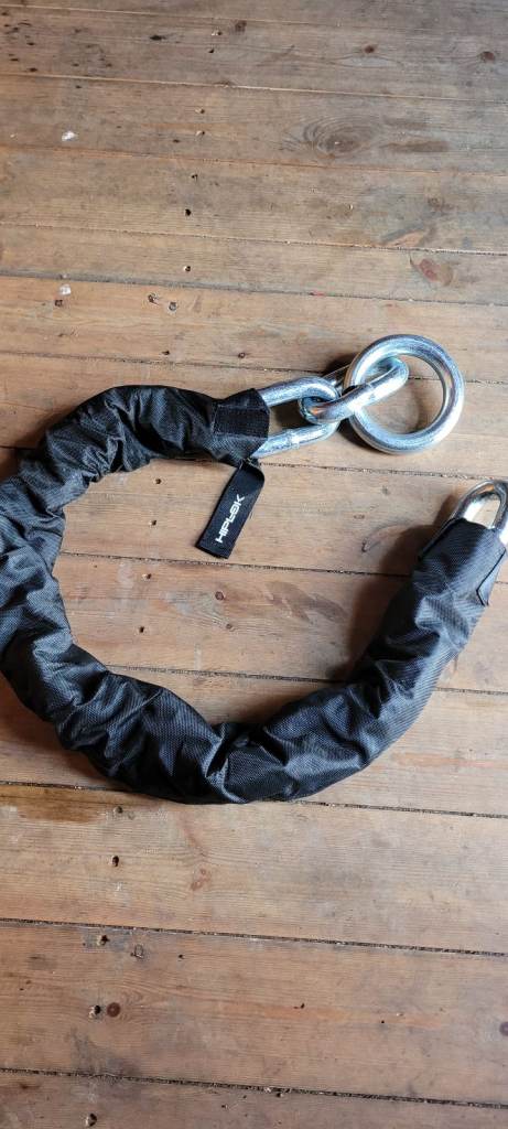 As new motorcycle hiplok security chain