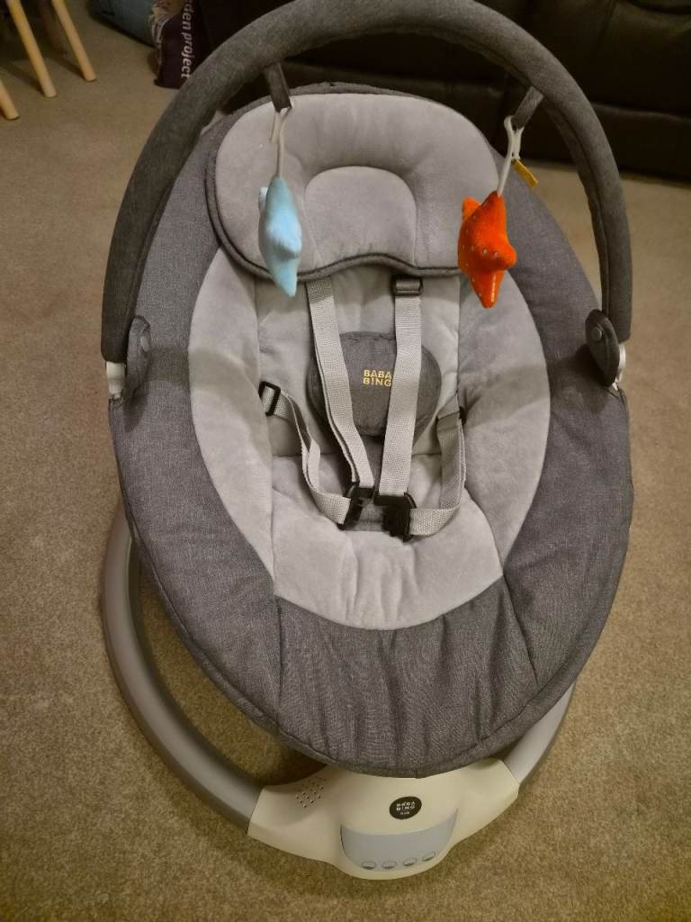 Baba Bing Hub Baby Rocker – Grey, As Good As New
