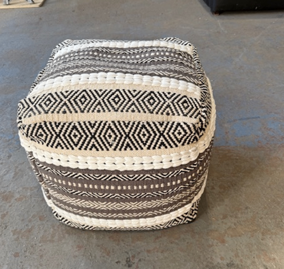 50CM SQUARE IKAT POUFFE OTTOMAN – FREE UK MAINLAND DELIVERY