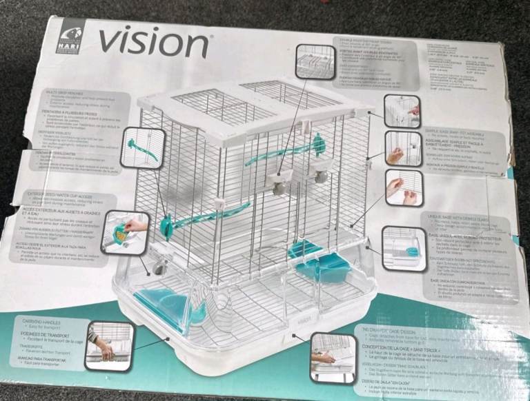 Small vision bird cage
