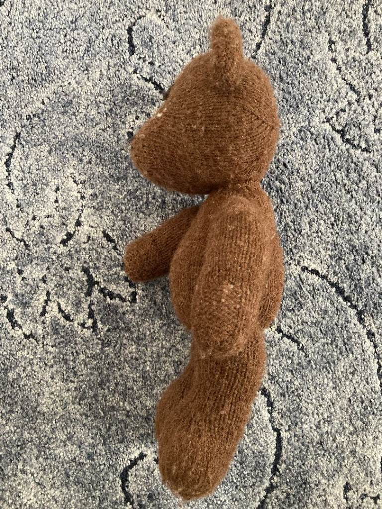 Hand knitted Big Brown Teddy Bear toy – BRAND NEW – post or collect